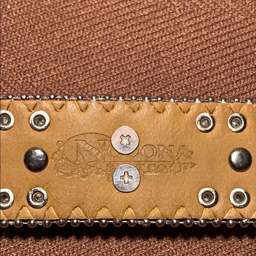 Nakona studded bedazzled statement belt w/buckle
